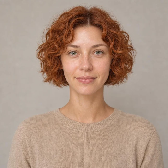 Muse’s generated portrait of the original subject with the reference copper curls